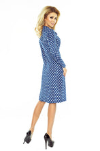 Load image into Gallery viewer, OLA trapezoidal dress with a binding at the neck - polka dots 158-1