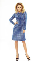 Load image into Gallery viewer, OLA trapezoidal dress with a binding at the neck - polka dots 158-1