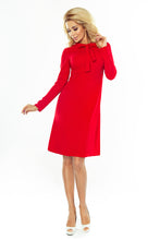 Load image into Gallery viewer, OLA trapezoidal dress with a binding at the neck - red 158-2