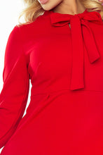 Load image into Gallery viewer, OLA trapezoidal dress with a binding at the neck - red 158-2