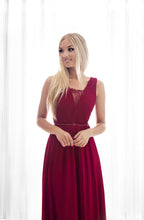 Load image into Gallery viewer, SENAT FLORIDA  DRESS BURGUNDY 64004-3