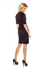 Load image into Gallery viewer, 161-1 AGATA - dress with a collar - BLACK