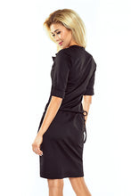 Load image into Gallery viewer, 161-1 AGATA - dress with a collar - BLACK