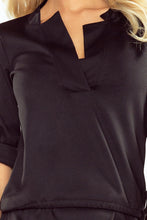 Load image into Gallery viewer, 161-1 AGATA - dress with a collar - BLACK
