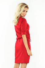 Load image into Gallery viewer, 161-11 AGATA - dress with a collar - RED