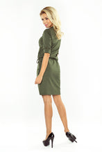 Cargar imagen en el visor de la galería, 161-2 AGATA - dress with a collar - KHAKI