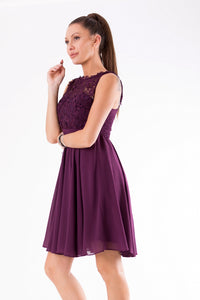 EVA & LOLA DRESS plum 26012-11