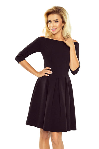 Numoco 163-1 Dress with bare shoulders - black