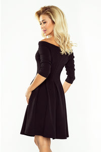 Numoco 163-1 Dress with bare shoulders - black