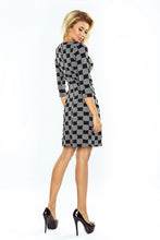 Load image into Gallery viewer, 164-1 Dress with trapezoid skirt - black and gray