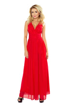 Load image into Gallery viewer, Numoco 166-2 MAXI chiffon dress - red