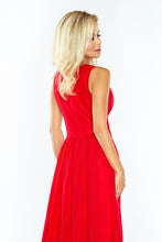 Load image into Gallery viewer, Numoco 166-2 MAXI chiffon dress - red