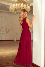 Load image into Gallery viewer, 166-3 MAXI chiffon dress - burgundy color