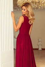 Load image into Gallery viewer, 166-3 MAXI chiffon dress - burgundy color