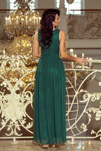 Load image into Gallery viewer, 166-5 MAXI chiffon dress - dark green