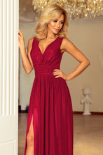 Load image into Gallery viewer, 166-6 MAXI chiffon dress - plum