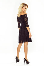 Load image into Gallery viewer, 168-1 Dress with bare shoulders - black lace