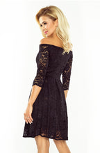 Load image into Gallery viewer, 168-1 Dress with bare shoulders - black lace