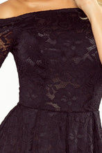 Load image into Gallery viewer, 168-1 Dress with bare shoulders - black lace