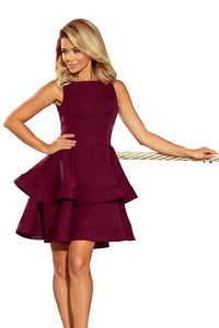 169-7 Dress CRISTINA - Burgundy color