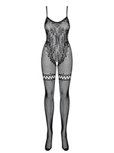 Load image into Gallery viewer, OBSESSIVE F213 BODYSTOCKING BLACK PATTERNED 50005-7