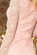 Load image into Gallery viewer, 170-4 Lace dress with neckline - pastel pink