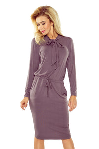 171-1 Long sleeve dress - bright plum