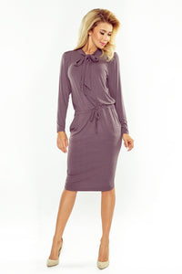 171-1 Long sleeve dress - bright plum