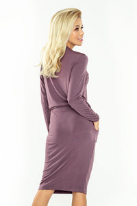 171-1 Long sleeve dress - bright plum