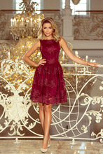 Load image into Gallery viewer, 173-2 Exclusive dress - Burgundy color