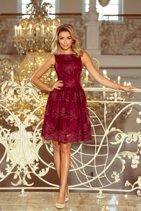 173-2 Exclusive dress - Burgundy color