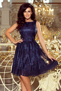 173-3 Exclusive dress - navy blue