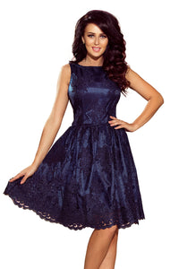 173-3 Exclusive dress - navy blue