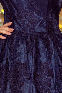 173-3 Exclusive dress - navy blue