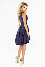 Load image into Gallery viewer, Exclusive dress with longer back - Navy blue 175-3
