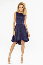 Load image into Gallery viewer, Exclusive dress with longer back - Navy blue 175-3