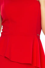 Load image into Gallery viewer, Numoco 178-1 Asymmetrical dress with frill - red