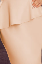 Load image into Gallery viewer, 178-5 Asymmetrical dress with frill - peach