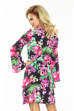 Load image into Gallery viewer, 179-2 VIOLA Dress with two flounces - colorful flowers