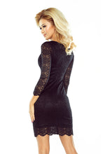 Load image into Gallery viewer, 180-1 Dress with lace - black