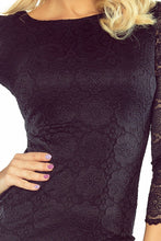 Load image into Gallery viewer, 180-1 Dress with lace - black