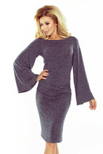 Cargar imagen en el visor de la galería, 185-1 Gray sweater with flared sleeve