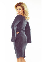 Cargar imagen en el visor de la galería, 185-1 Gray sweater with flared sleeve