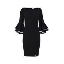 Load image into Gallery viewer, 188-2 CARMEN Dress with Spanish sleeves - black