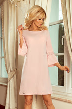 Load image into Gallery viewer, 190-1 MARGARET dress with lace on the sleeves - pastel pink