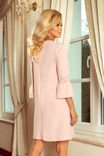 Load image into Gallery viewer, 190-1 MARGARET dress with lace on the sleeves - pastel pink