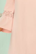 Load image into Gallery viewer, 190-1 MARGARET dress with lace on the sleeves - pastel pink