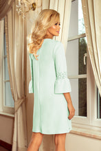 Load image into Gallery viewer, 190-4 MARGARET dress with lace on the sleeves - mint