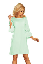 Load image into Gallery viewer, 190-4 MARGARET dress with lace on the sleeves - mint