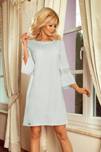 Load image into Gallery viewer, 190-5 MARGARET dress with lace on the sleeves - blue